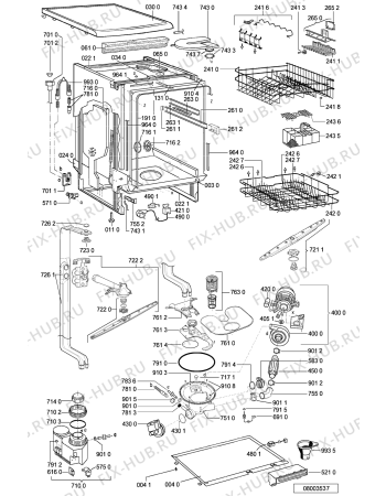 Схема №2 ADP 5540/1 WH с изображением Панель для посудомоечной машины Whirlpool 481245372381