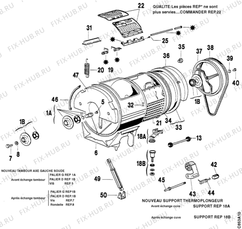 Взрыв-схема стиральной машины Rex BT622JX - Схема узла Boiler