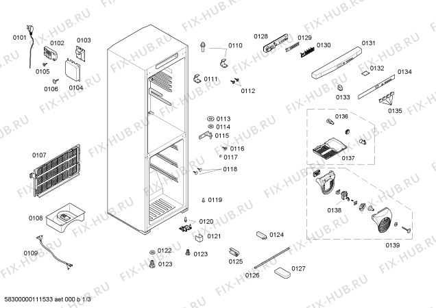 Схема №2 KK24V45TI с изображением Наклейка для холодильника Siemens 00435289