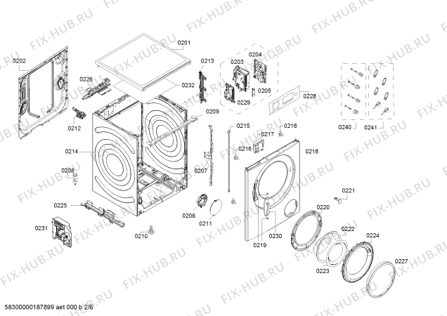 Схема №2 WDG284681W, Wash+Dry 8/5 с изображением Панель управления для стиралки Bosch 11024629