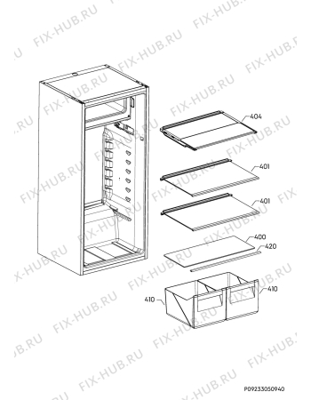 Взрыв-схема холодильника Novamatic EKI1224L - Схема узла Internal parts