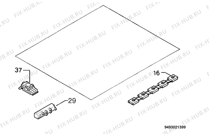 Взрыв-схема плиты (духовки) Aeg Electrolux 99553G-M - Схема узла Electrical equipment 268