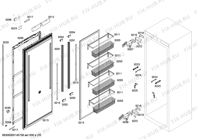 Схема №2 FIN36MIIL7 с изображением Плата для холодильной камеры Bosch 00248178