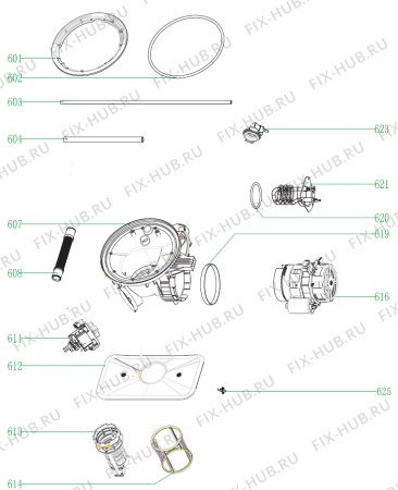 Взрыв-схема посудомоечной машины Gorenje GV51214UK (414076, WQP8-7312) - Схема узла 06