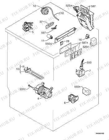 Схема №2 L60637 с изображением Микромодуль для стиральной машины Aeg 973914515210008