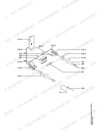 Взрыв-схема плиты (духовки) Aeg B4140-D - Схема узла Functional parts