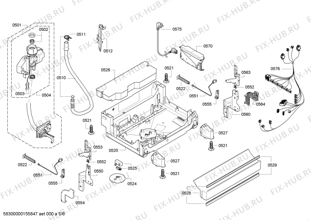 Схема №1 SMS69T42EU с изображением Передняя панель для посудомойки Bosch 00706404