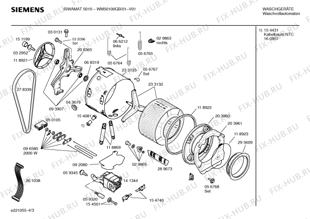 Схема №2 WM50100FG, SIWAMAT C8 с изображением Ручка для стиралки Siemens 00262014