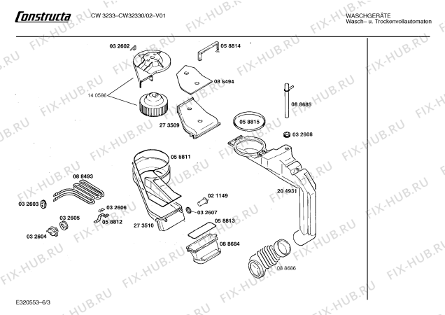 Схема №2 CW32330 CW3233 с изображением Панель для стиралки Bosch 00287223