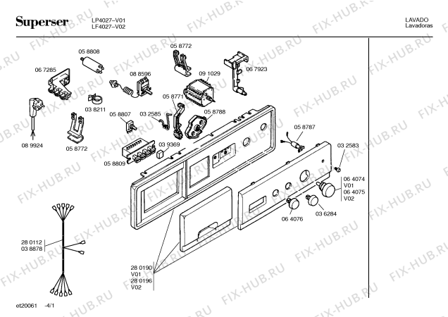 Схема №2 WV22800BY SIWAMAT 2280 с изображением Программатор для стиралки Bosch 00091029