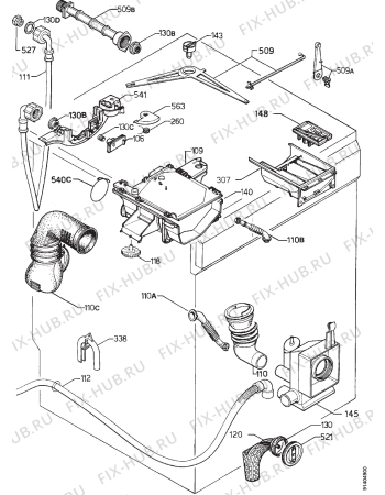 Взрыв-схема стиральной машины Zanussi FL1225 - Схема узла Hydraulic System 272