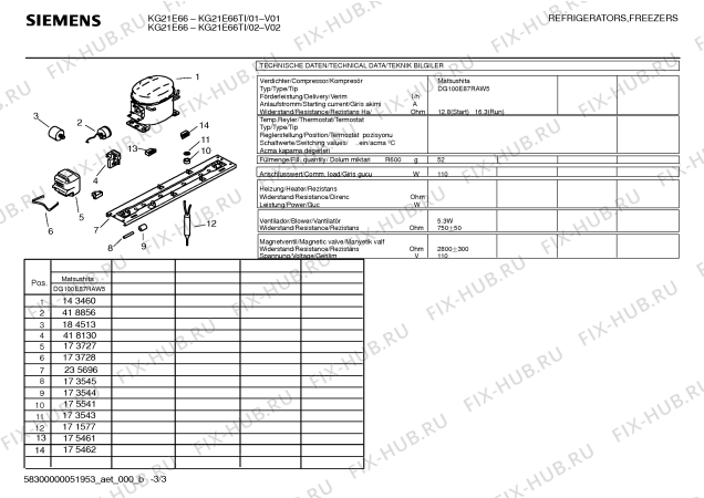 Схема №1 KG21E66TI с изображением Дверь для холодильной камеры Siemens 00240510