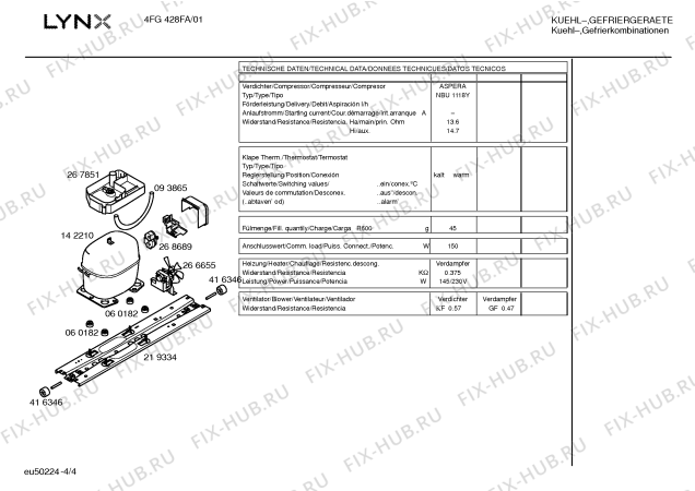 Взрыв-схема холодильника Lynx 4FG428FA - Схема узла 04