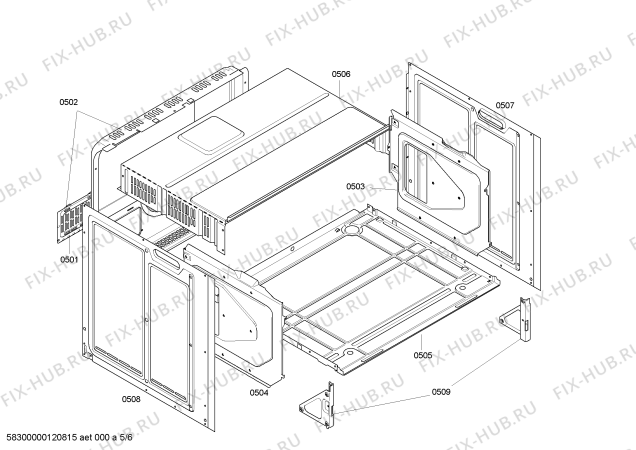 Схема №3 HBN630520F с изображением Фронтальное стекло для духового шкафа Bosch 00477970