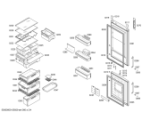 Схема №1 KG36NA93 с изображением Дверь морозильной камеры для холодильника Bosch 00681836