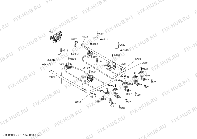 Схема №2 FN102I14SC COCINA COLDEX AMORE INOX L50 с изображением Передняя панель для духового шкафа Bosch 00773232