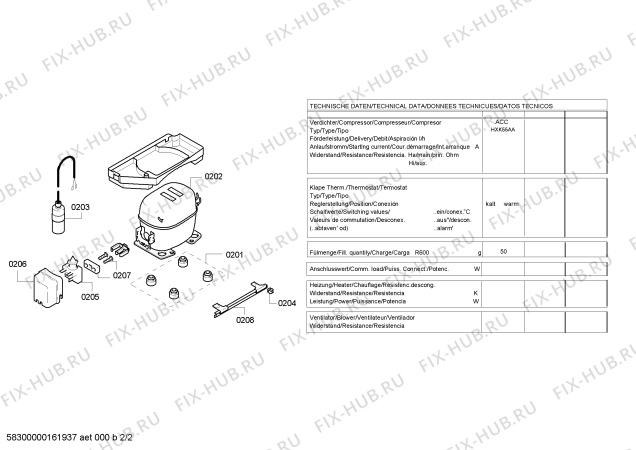 Взрыв-схема холодильника Bosch GSV16PW30 Bosch - Схема узла 02