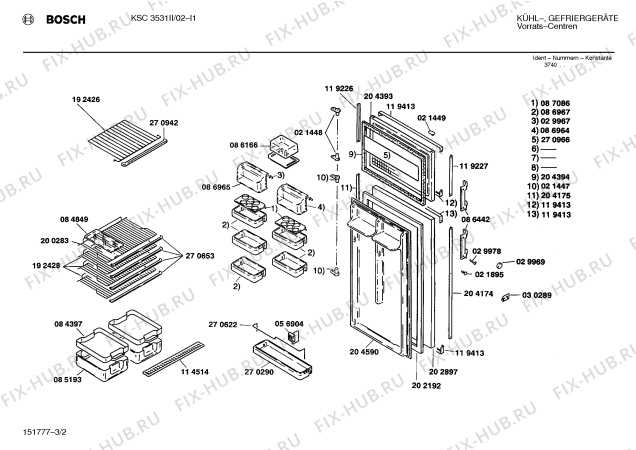 Схема №2 KSC3531II с изображением Декоративная планка для холодильной камеры Bosch 00119697