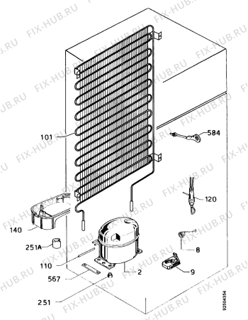 Взрыв-схема холодильника Juno JKG1454 - Схема узла Functional parts