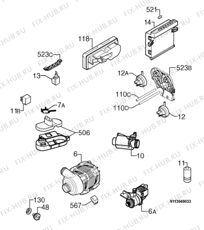 Взрыв-схема посудомоечной машины Zanussi ZDT431 - Схема узла Electrical equipment 268