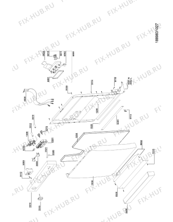 Взрыв-схема посудомоечной машины Whirlpool ADP 553WH - Схема узла