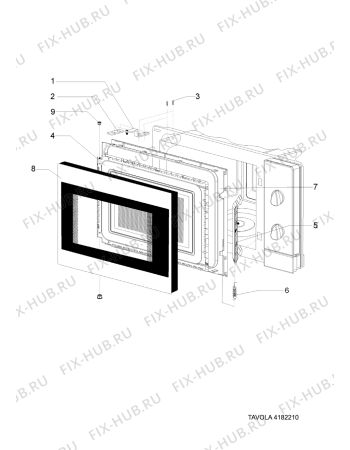 Схема №4 MWI12IX (F045723) с изображением Обшивка для духового шкафа Indesit C00255066
