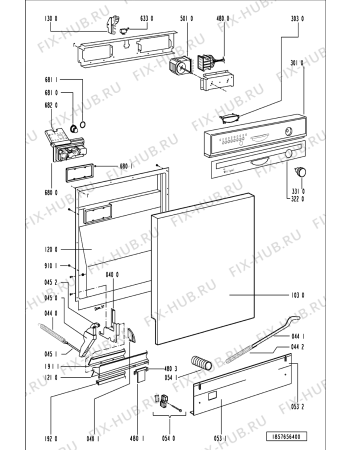 Схема №2 ADL 834 WH/1 с изображением Провод для электропосудомоечной машины Whirlpool 481932058336