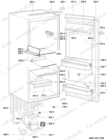 Схема №1 ARG 854/A+++ с изображением Дверца для холодильной камеры Whirlpool 481010662481