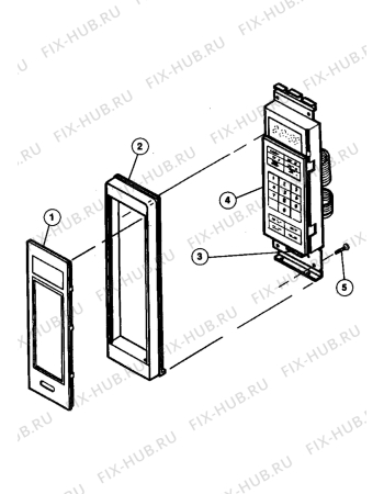 Взрыв-схема микроволновой печи Electrolux NF4070 - Схема узла Command panel 037