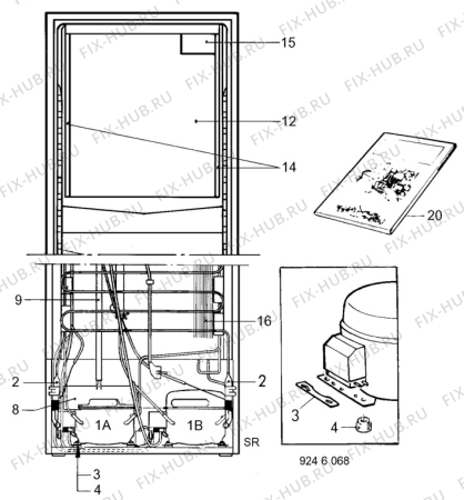 Взрыв-схема холодильника Electrolux ER3911B - Схема узла C10 Cold, users manual