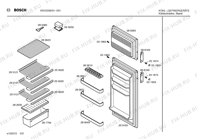 Взрыв-схема холодильника Bosch KSV2330 - Схема узла 02