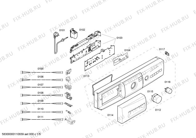 Схема №3 3TE750C TE750 с изображением Ручка переключения числа оборотов для стиральной машины Bosch 00429289