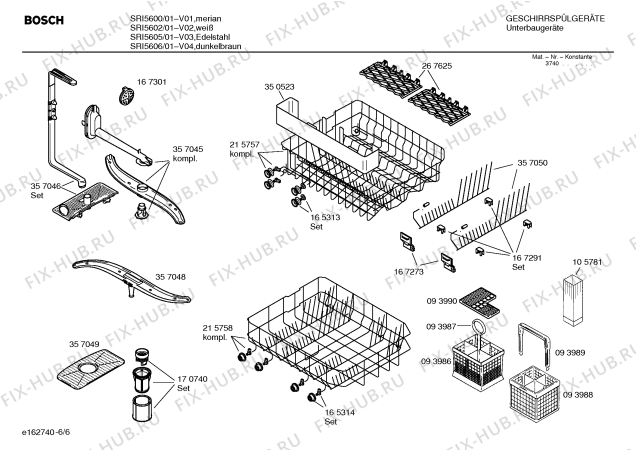 Взрыв-схема посудомоечной машины Bosch SRI5602 - Схема узла 06