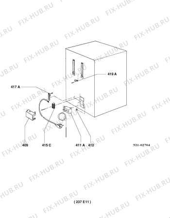 Взрыв-схема холодильника Electrolux RH237SL - Схема узла Armature/fitting