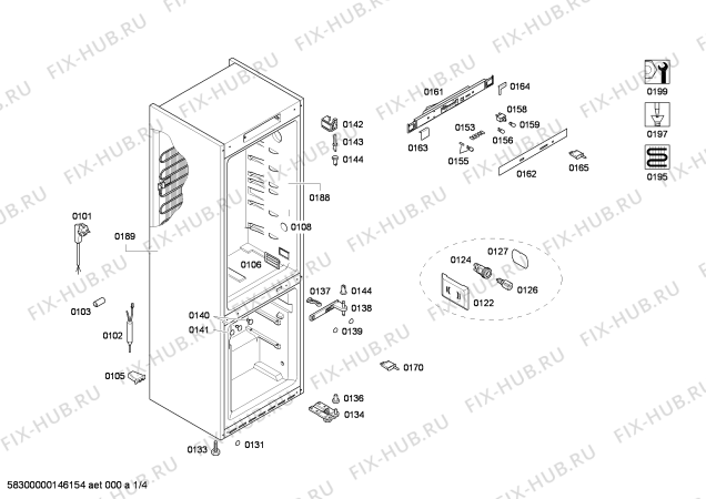 Схема №2 KGN36V63 с изображением Дверь морозильной камеры для холодильника Bosch 00684483