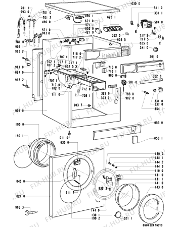 Схема №2 AWM 323/3 с изображением Переключатель для стиральной машины Whirlpool 481941258754