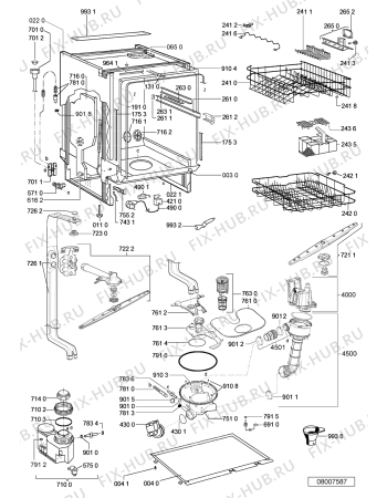 Схема №1 W 64/1 WH с изображением Обшивка для посудомоечной машины Whirlpool 480140100815
