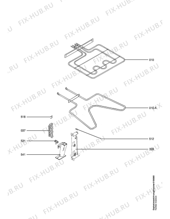 Взрыв-схема плиты (духовки) Aeg E81105-B - Схема узла Section3
