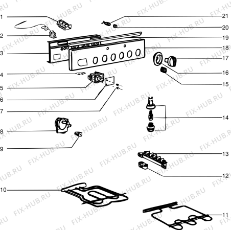 Схема №3 C572H (F006612) с изображением Тумблер для духового шкафа Indesit C00132761