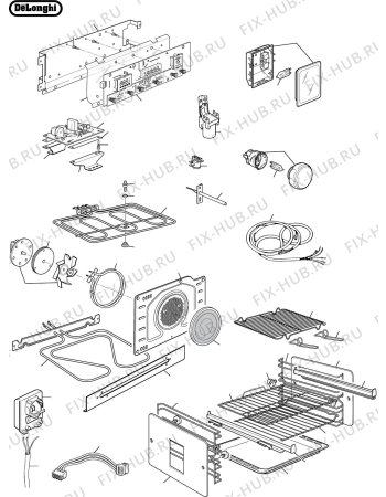 Схема №2 DE60EPS с изображением Специзоляция для плиты (духовки) DELONGHI 039063