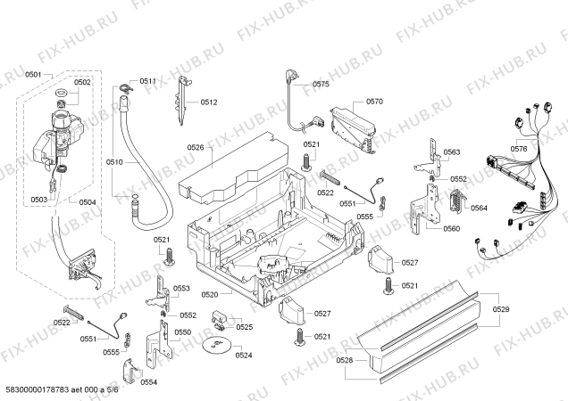 Схема №2 SMS50L02EX SilencePlus с изображением Кнопка для посудомойки Bosch 00627533