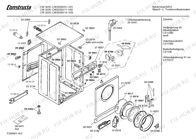 Схема №2 CW32350 CW3235 с изображением Панель управления для стиралки Bosch 00296853
