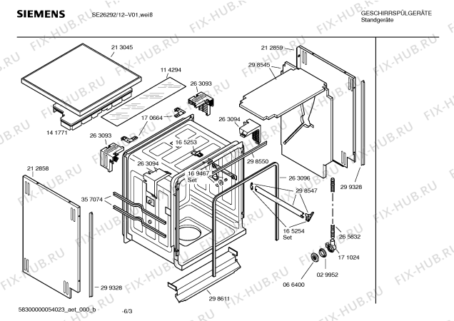 Схема №2 SE26292 с изображением Инструкция по эксплуатации для посудомоечной машины Siemens 00527696
