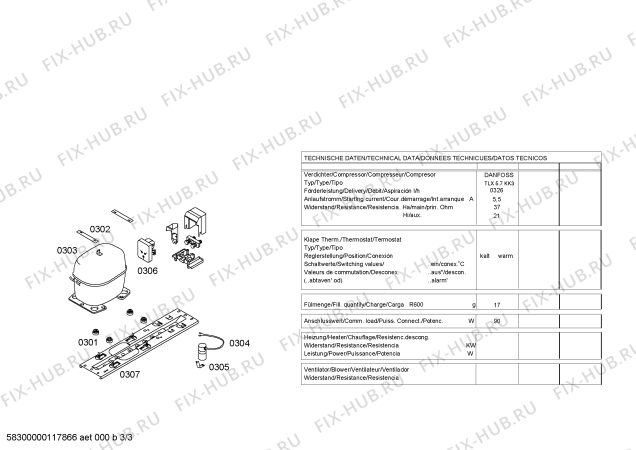 Схема №1 4FN10D30 с изображением Дверь для холодильника Bosch 00244305