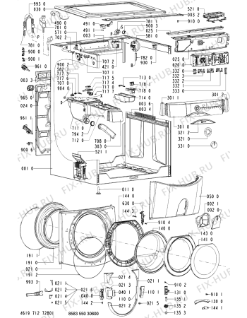 Схема №1 AWM 8900-D с изображением Микромодуль для стиралки Whirlpool 481221458385