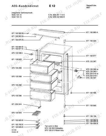 Взрыв-схема холодильника Unknown DGS 134.10/0186229 - Схема узла Section1