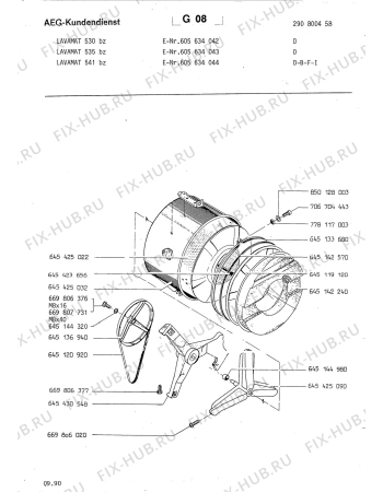 Взрыв-схема стиральной машины Aeg LAV530 BZ - Схема узла Section2