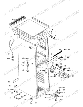 Взрыв-схема холодильника Tricity Bendix FD801W - Схема узла Cabinet + furniture (extra)