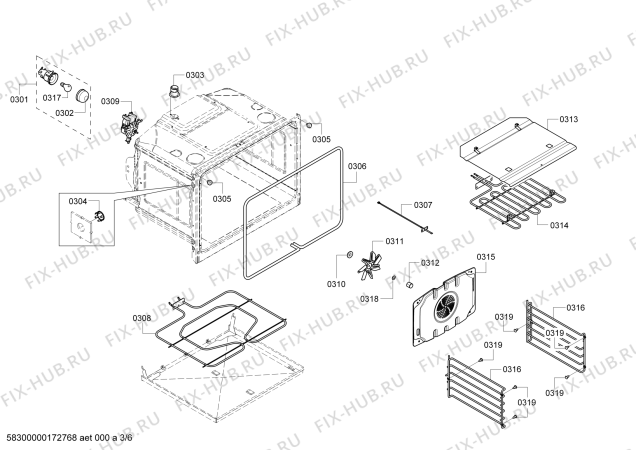 Схема №3 HBN3450UC с изображением Модуль управления для плиты (духовки) Bosch 00659613