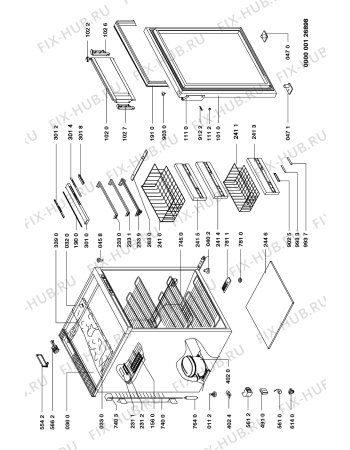 Схема №1 AFE 521/G с изображением Обшивка для холодильной камеры Whirlpool 481944278205